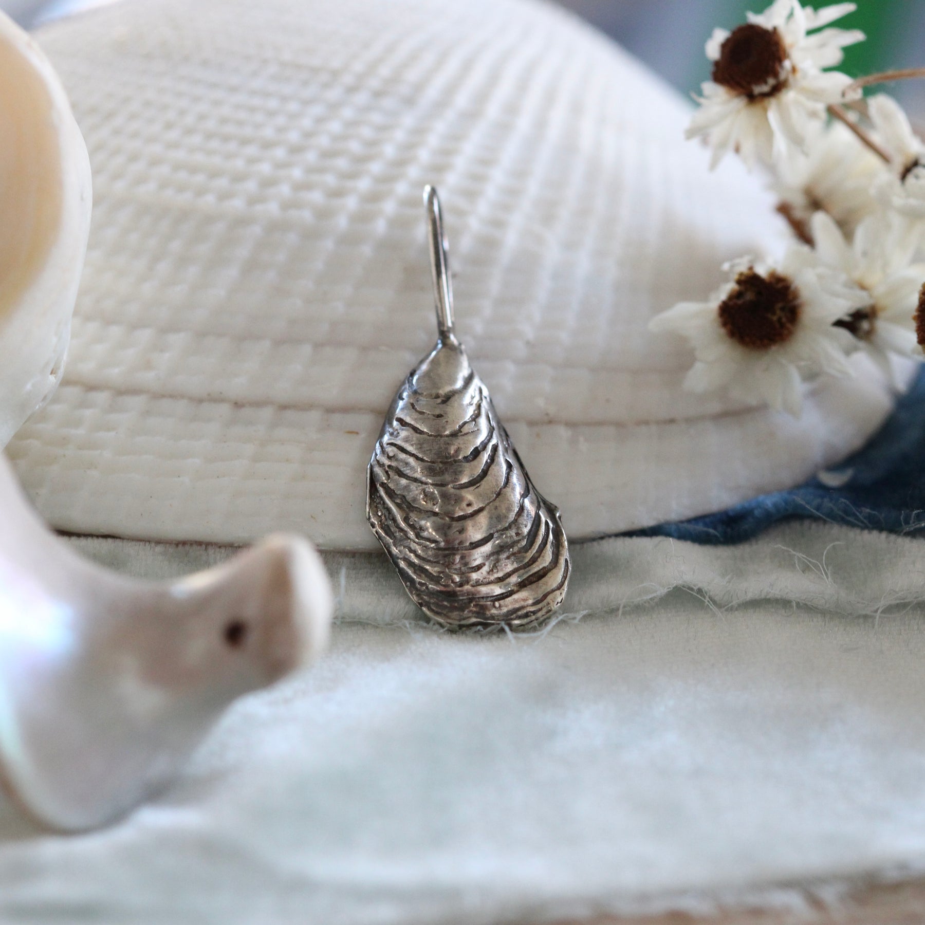Mussel Shell with Pink Tourmaline Charm Pacific Coast Collection
