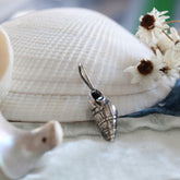 Coastal Spiral Shell Charm with blue zircon Pacific Coast Collection