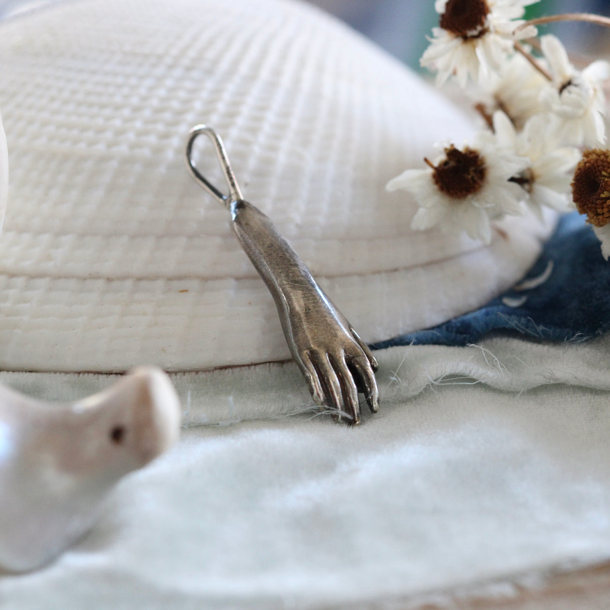 The Offering Sterling Silver Sculpted Hand Charm Pacific Coast Collection