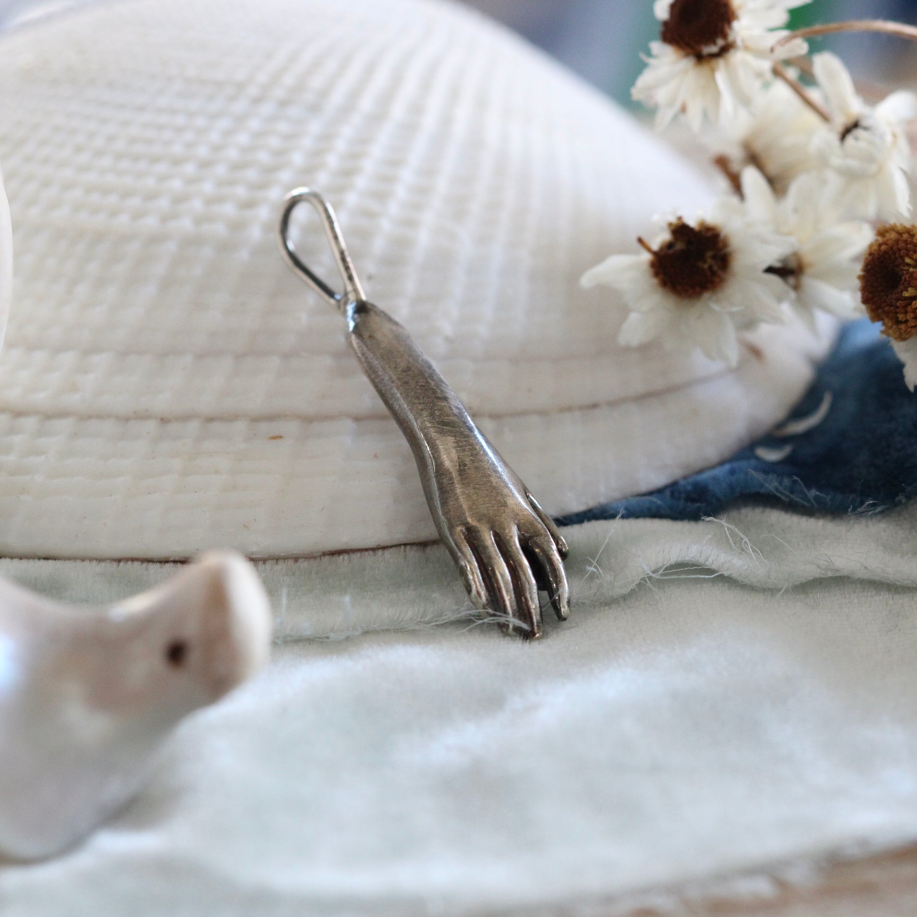 The Offering Sterling Silver Sculpted Hand Charm Pacific Coast Collection