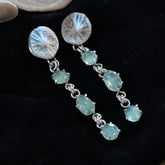 Sand Dollar and Peruvian Opal Post Earrings Pacific Coast Collection