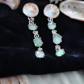 Sand Dollar and Peruvian Opal Post Earrings Pacific Coast Collection