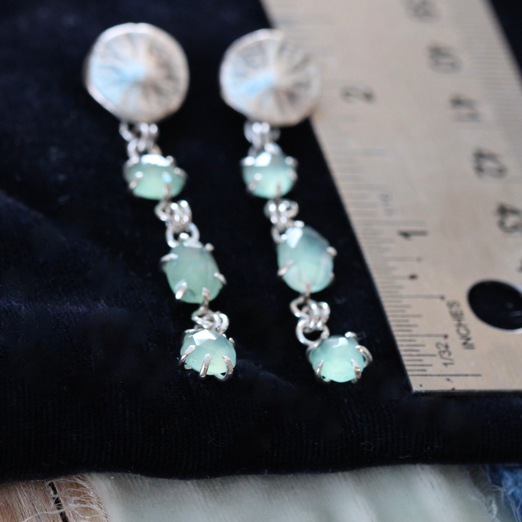 Sand Dollar and Peruvian Opal Post Earrings Pacific Coast Collection
