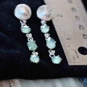 Sand Dollar and Peruvian Opal Post Earrings Pacific Coast Collection