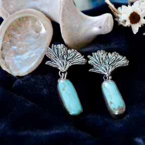 Royston Turquoise and Coral Earrings Pacific Coast Collection