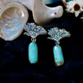 Royston Turquoise and Coral Earrings Pacific Coast Collection