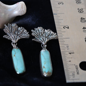 Royston Turquoise and Coral Earrings Pacific Coast Collection