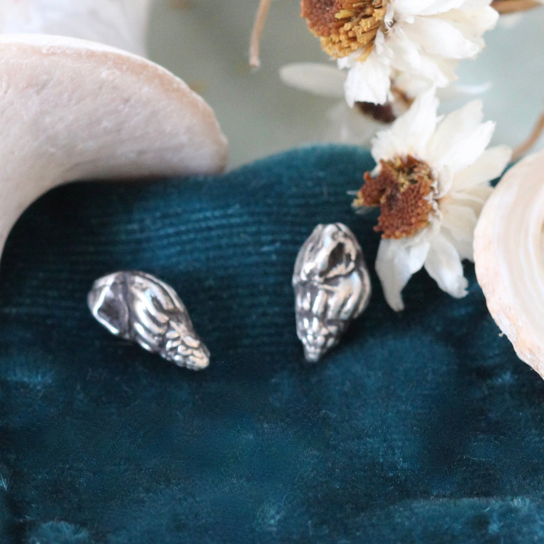 Sterling Silver Whelk stud earrings Pacific Coast Collection