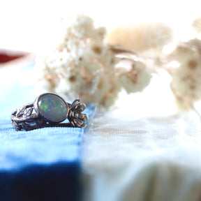 Moonlit Garden Ring Sterling silver and Welo Opal