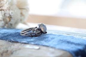 Moonlit Garden Ring Sterling silver and Welo Opal