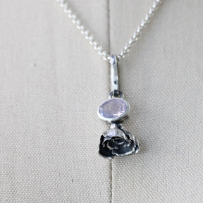 Lavender Quartz sterling silver succulent Botanical Charm