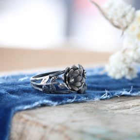 Moonlit Garden Ring Sterling silver and moonstone