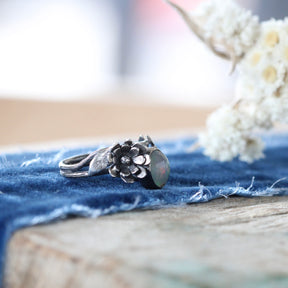Moonlit Garden Ring Sterling silver and Welo Opal