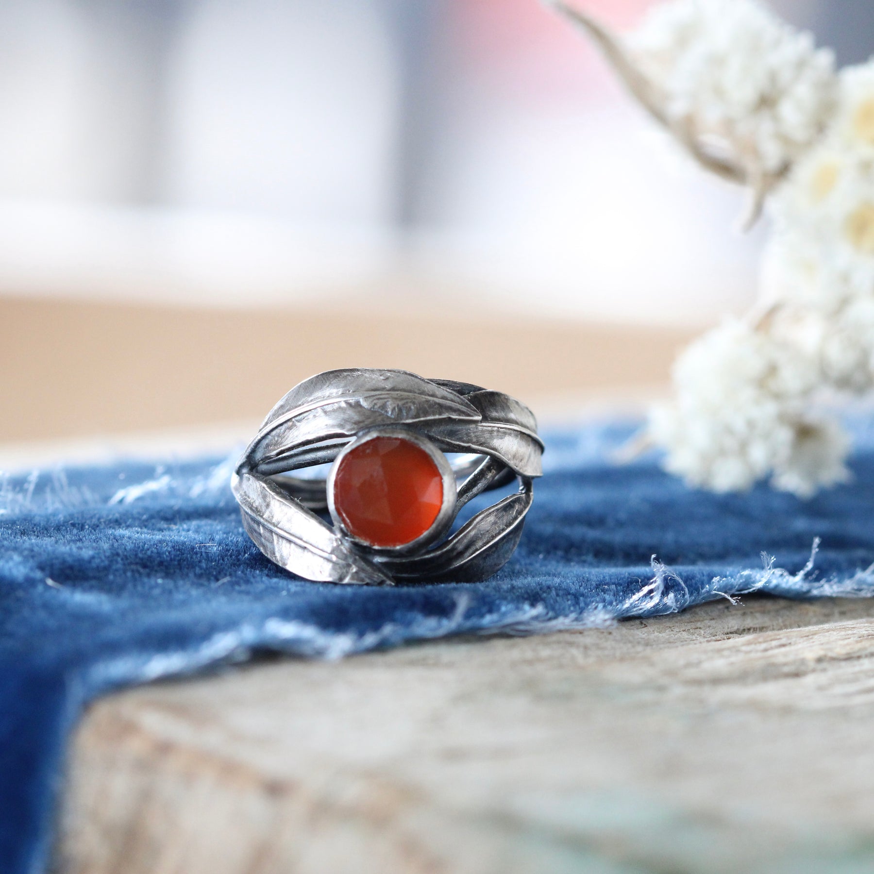 Redlands Orange Grove Carnelian Sterling silver ring