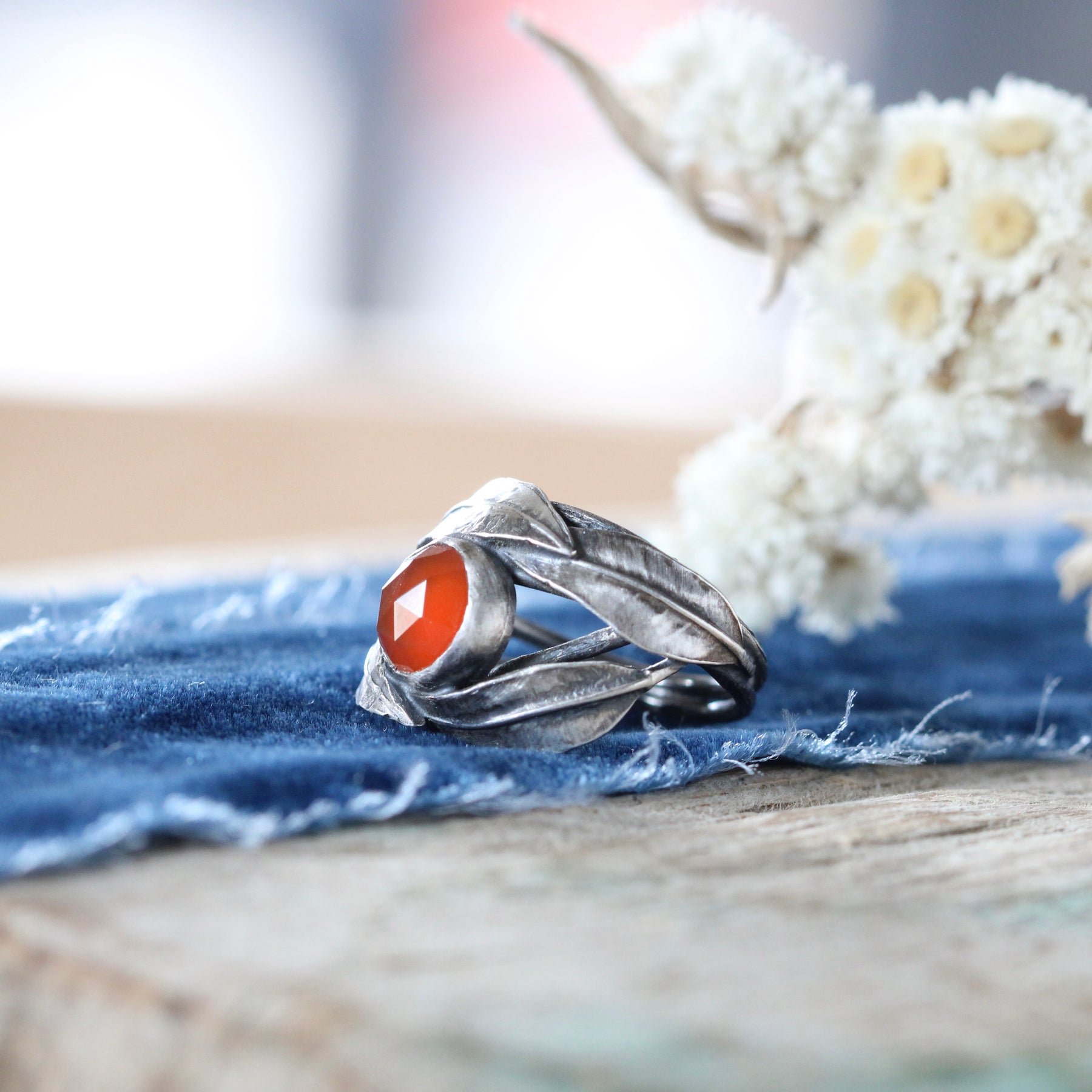 Redlands Orange Grove Carnelian Sterling silver ring