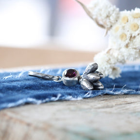 Rhodolite sterling silver succulent Botanical Charm