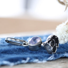 Lavender Quartz sterling silver succulent Botanical Charm