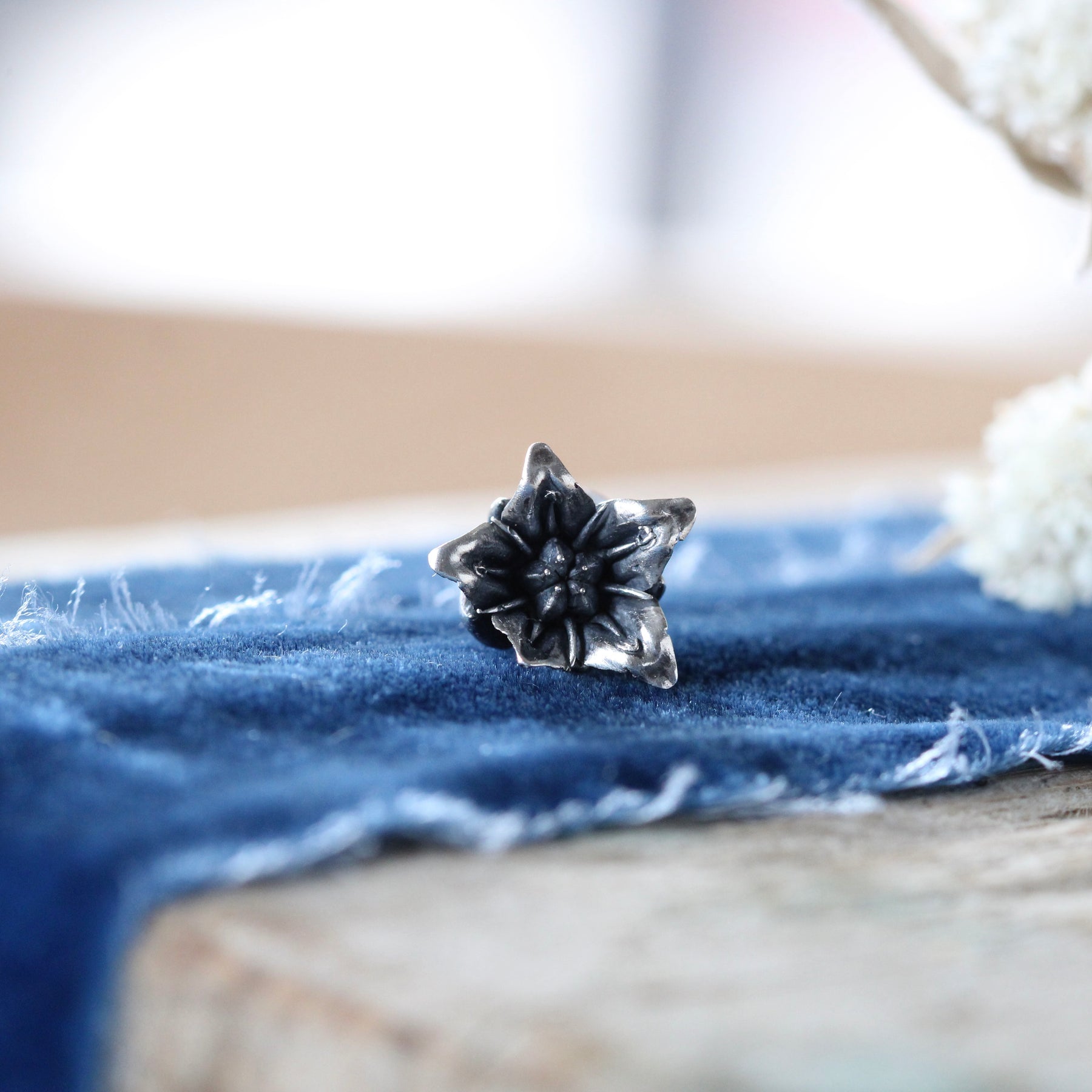 Moonstone sterling silver succulent Botanical Charm