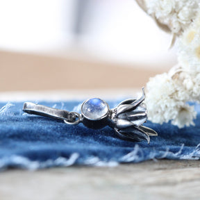 Moonstone sterling silver succulent Botanical Charm
