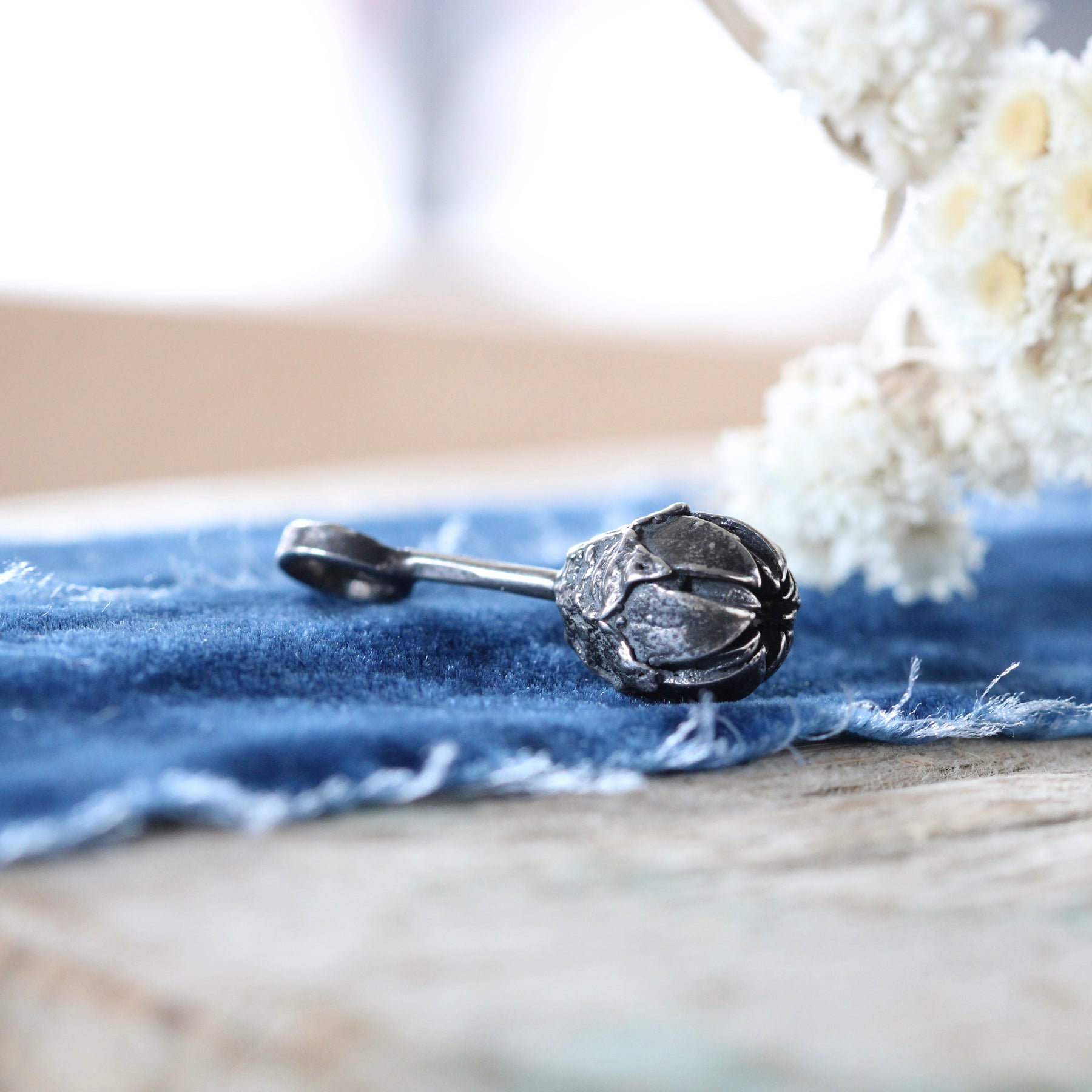 Crape Myrtle Seed Pod Sterling Silver Botanical Charm No. 2