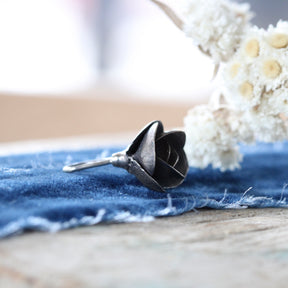 Rose Form Sterling Silver Succulent Botanical Charm