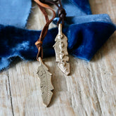 Brave Feather Pendant on Leather necklace ARCHIVE SALE
