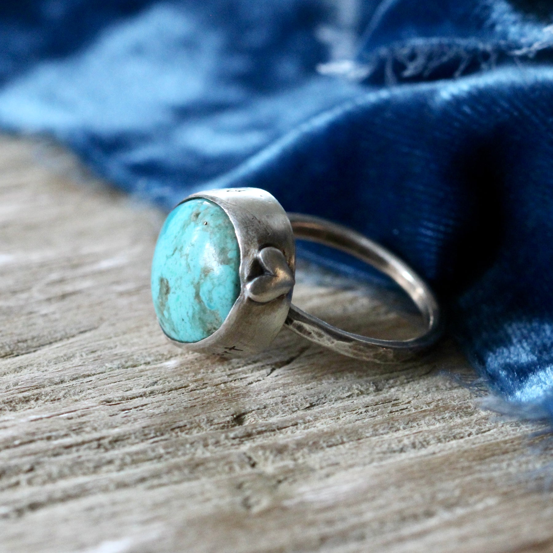 Turquoise Ring with inscription on bezel ARCHIVE SALE