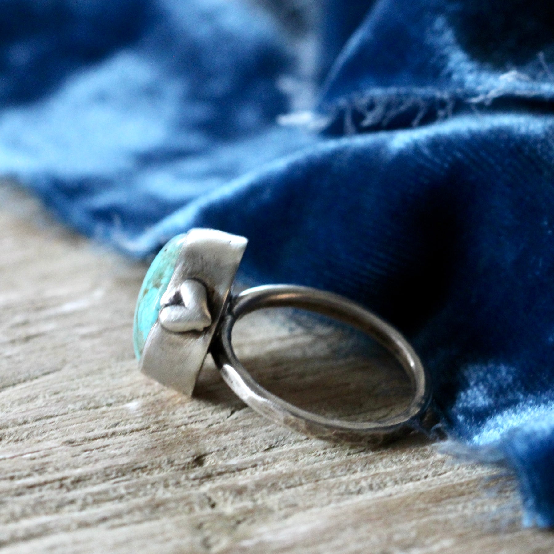 Turquoise Ring with inscription on bezel ARCHIVE SALE