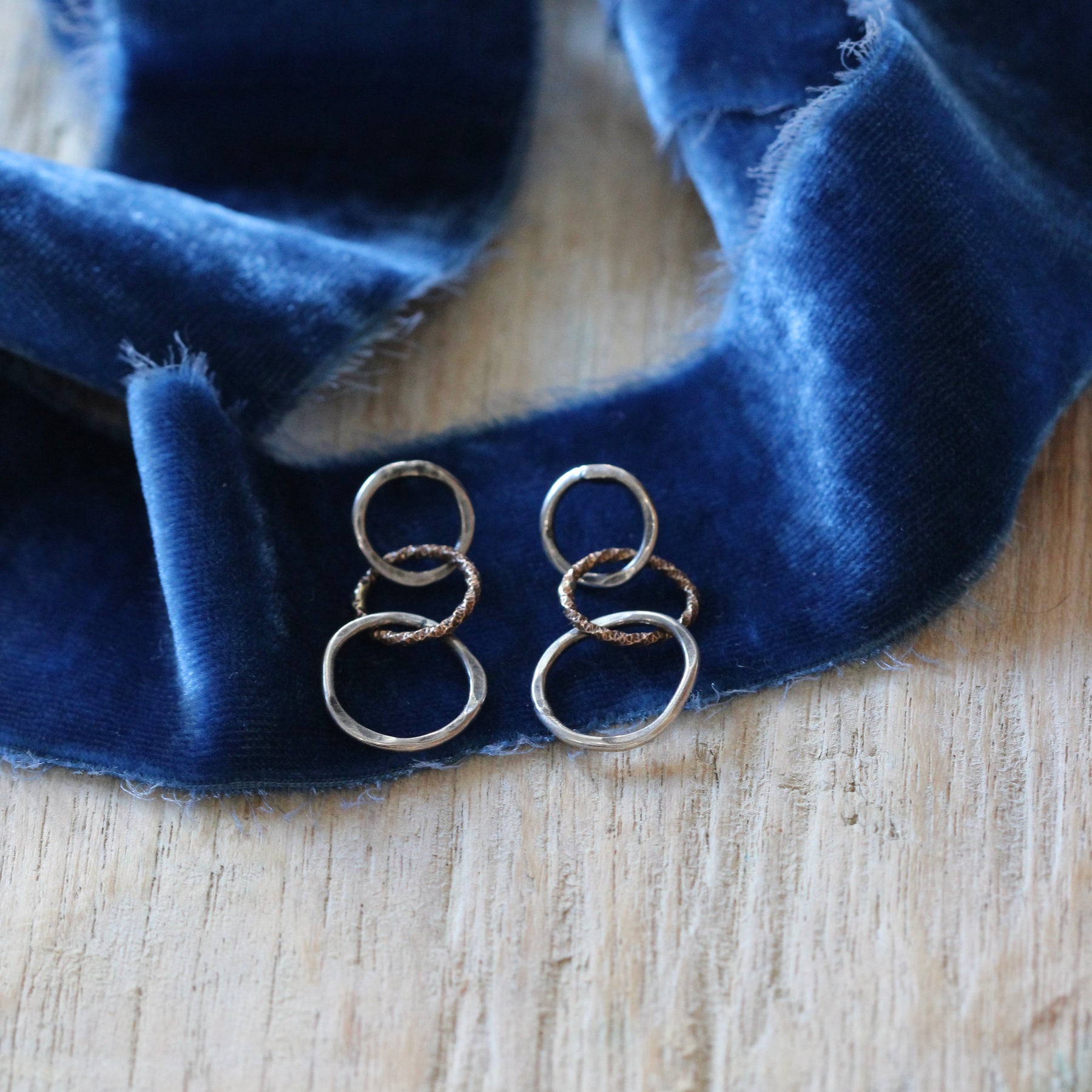 Mixed metal dangle Post style earrings ARCHIVE SALE