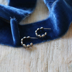 Patterned Sterling Silver Hoops ARCHIVE SALE