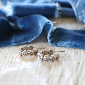 Patterned Sterling Silver Hoops ARCHIVE SALE