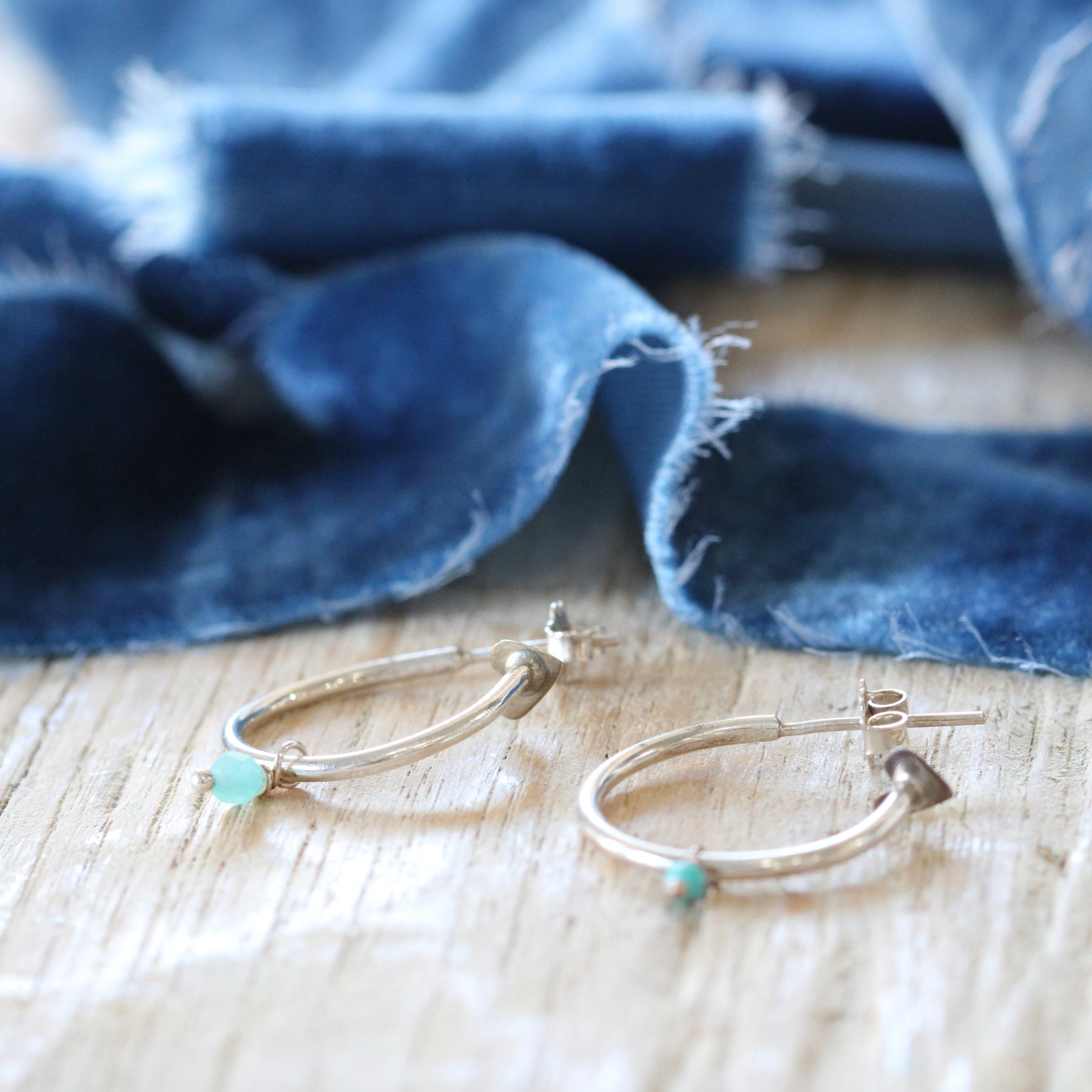 Gemstone Charm Hoops ARCHIVE SALE
