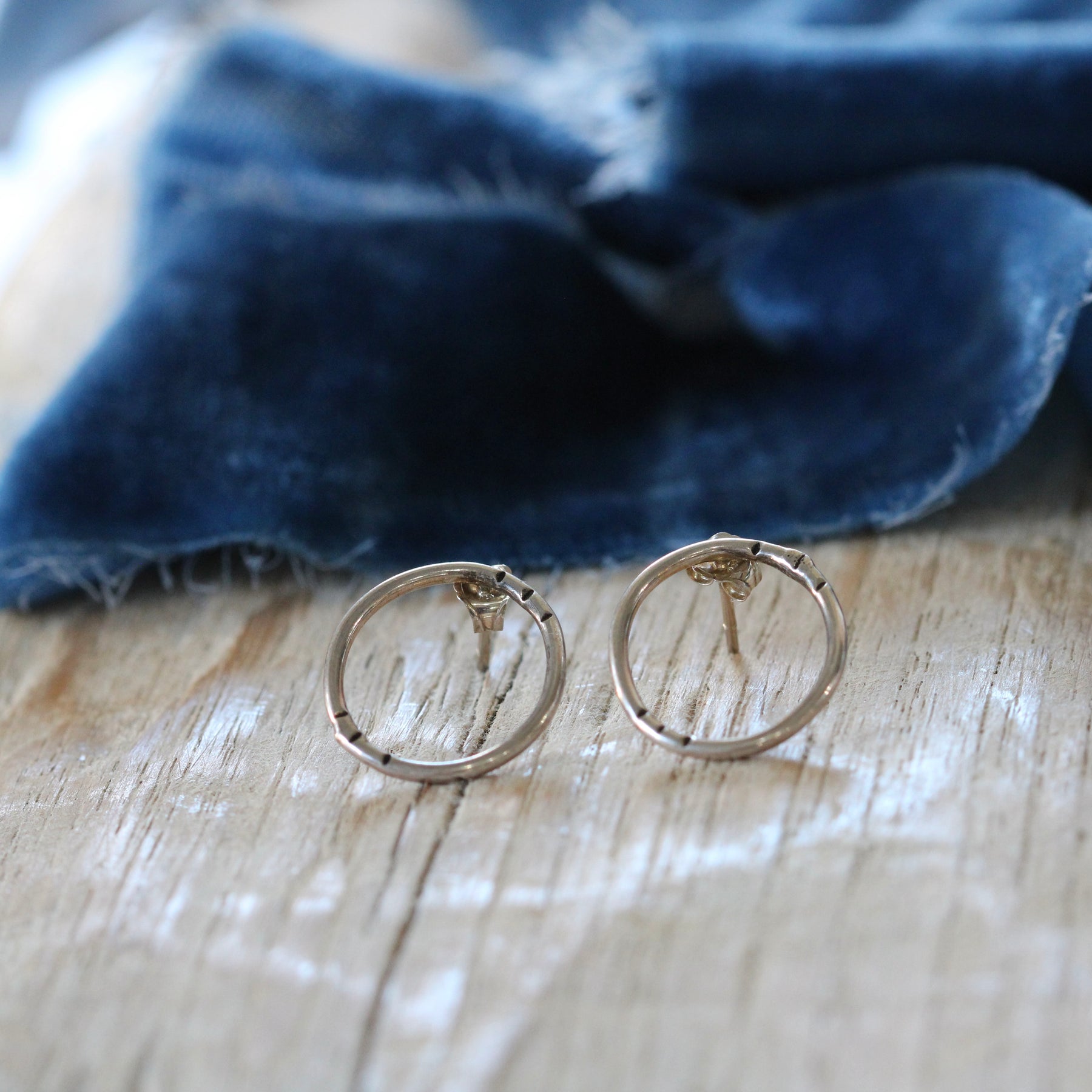 Open Oval sterling silver stud earrings 2 sizes ARCHIVE SALE