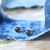 Iolite Gemstone Sterling silver stud earrings ARCHIVE SALE