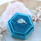 Sacred Love aquamarine gemstone sterling silver ring