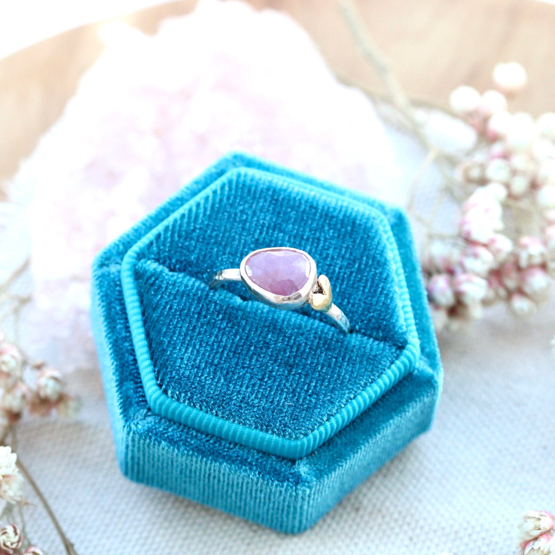 Sacred Love Ruby gemstone sterling silver ring
