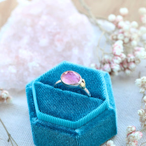 Sacred Love Pink Tourmaline gemstone sterling silver ring