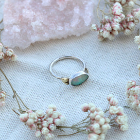 Sacred Love Opal gemstone sterling silver ring