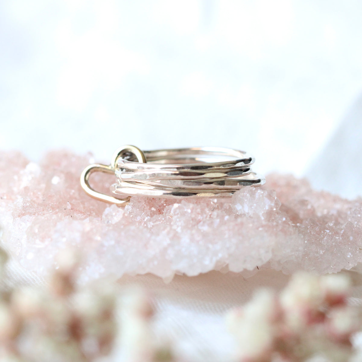 Bound By Love dainty stacking ring set