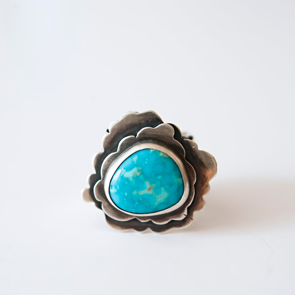 CLEARANCE SAMPLE SALE   Cloud Natural KINGMAN Turquoise Ring
