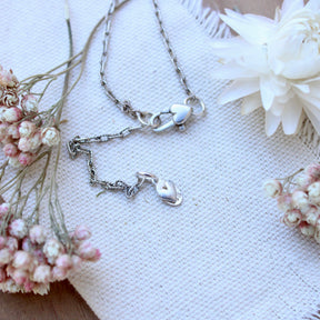 Monarch Butterfly Aqua Chalcedony And Sterling Silver Necklace