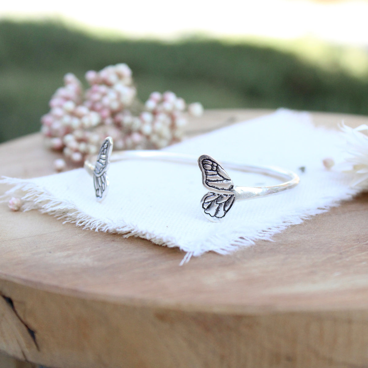 Butterfly sterling silver shop bracelet
