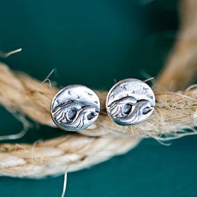 Midnight Ocean Adventure Silver Earrings