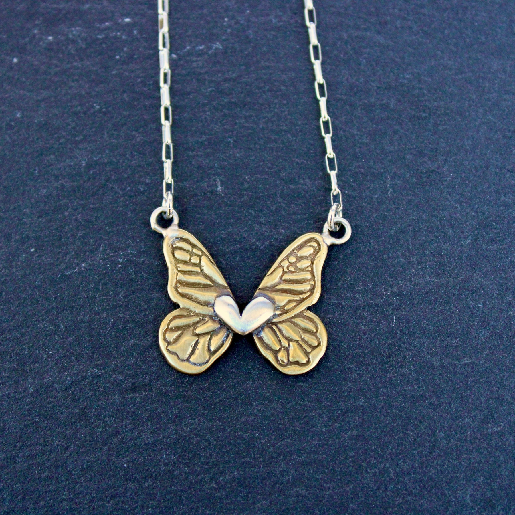 Wings Of Hope Butterfly Heart Necklace