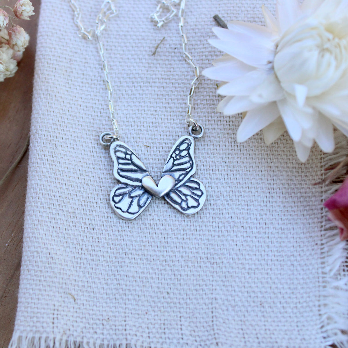 Wings Of Hope Butterfly Heart Necklace