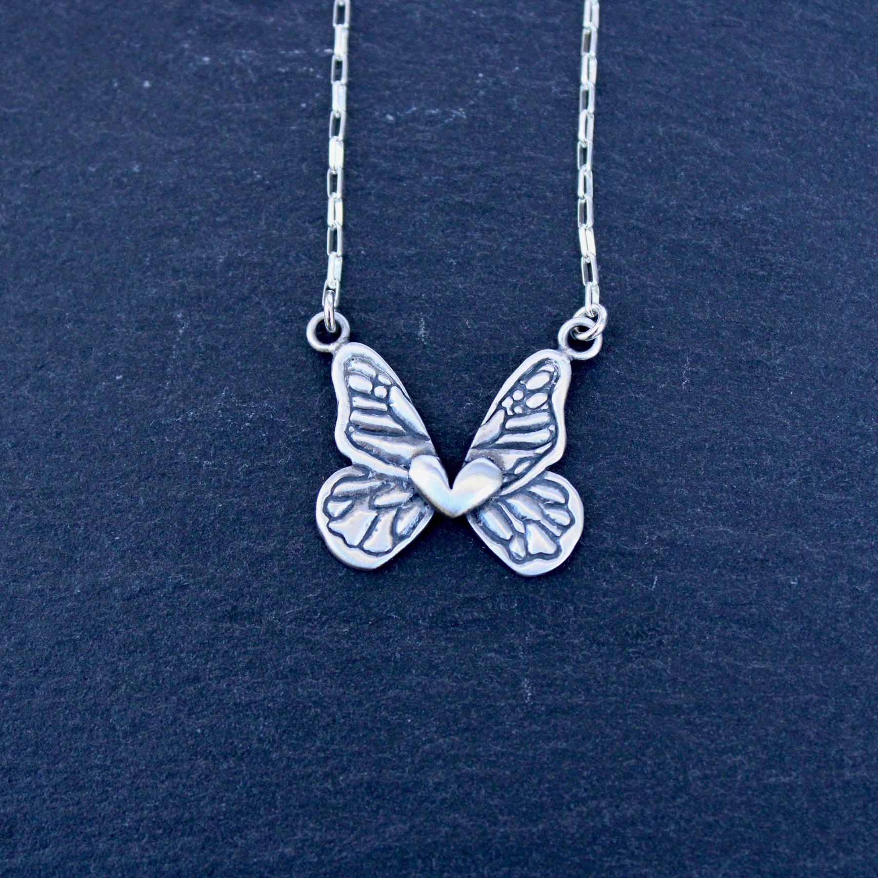 Wings Of Hope Butterfly Heart Necklace