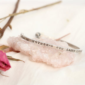 A Mother's Hug sterling silver cuff bracelet