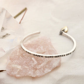 A Mother's Hug sterling silver cuff bracelet