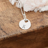 Sterling silver initial charm necklace