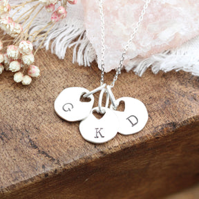 Sterling silver initial charm necklace
